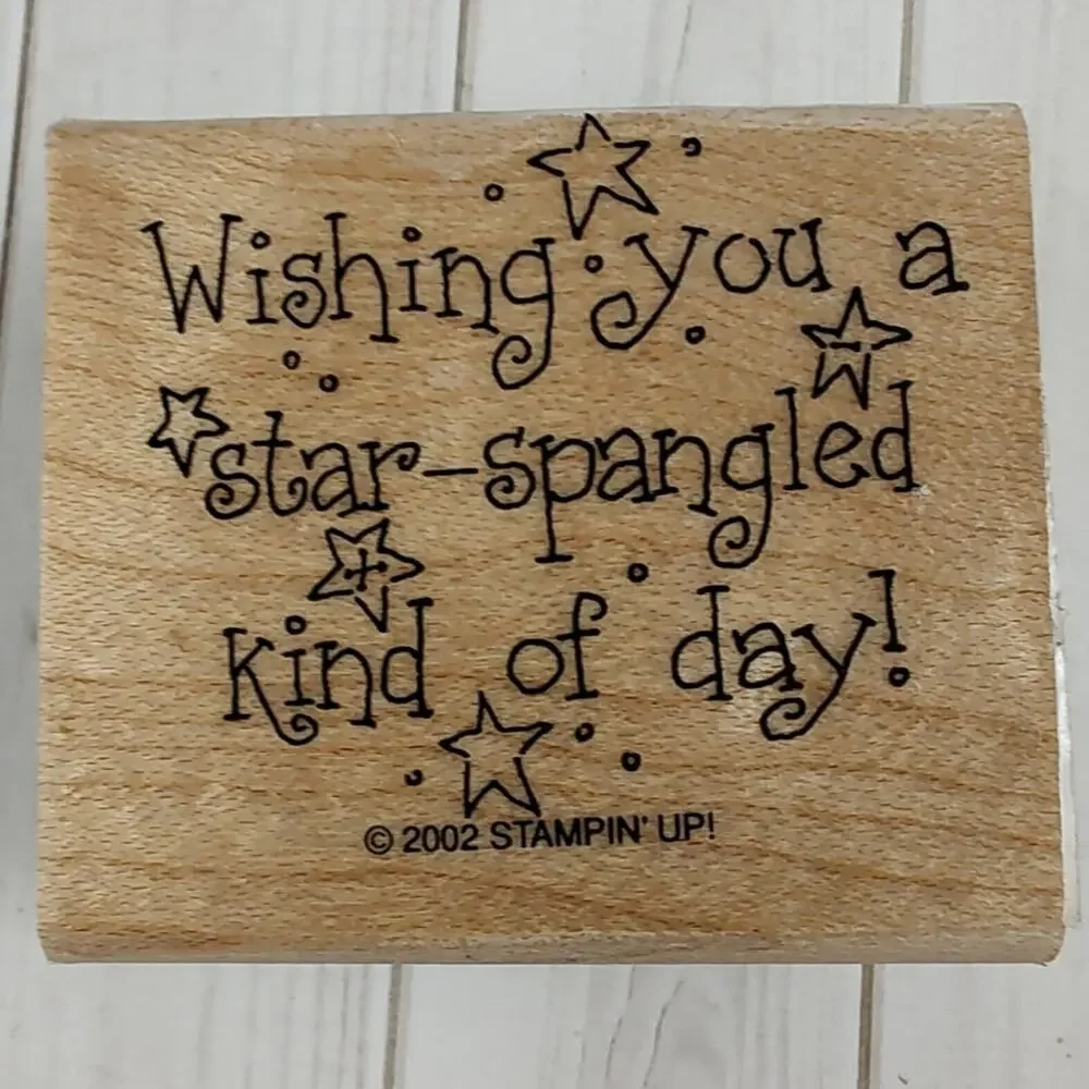 Stampin Up Wishing You A Star Spangled Day Words Americana, USA Patriotic Stamp